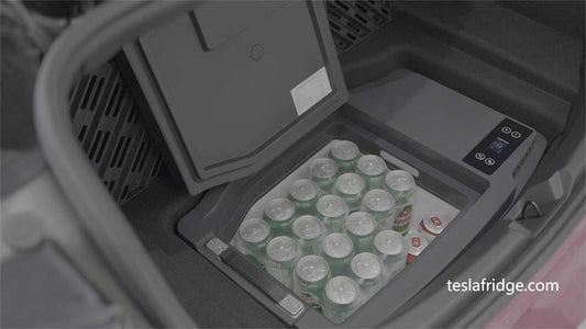 This Hidden Fridge for you Tesla Model 3 trunk into a mobile cooler